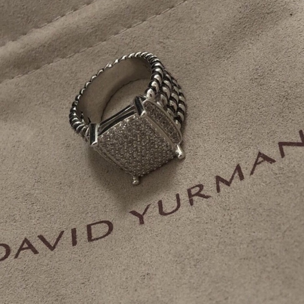 Wheaton® Ring in Sterling Silver with Pavé Diamonds sz7 - Picture 2 of 7